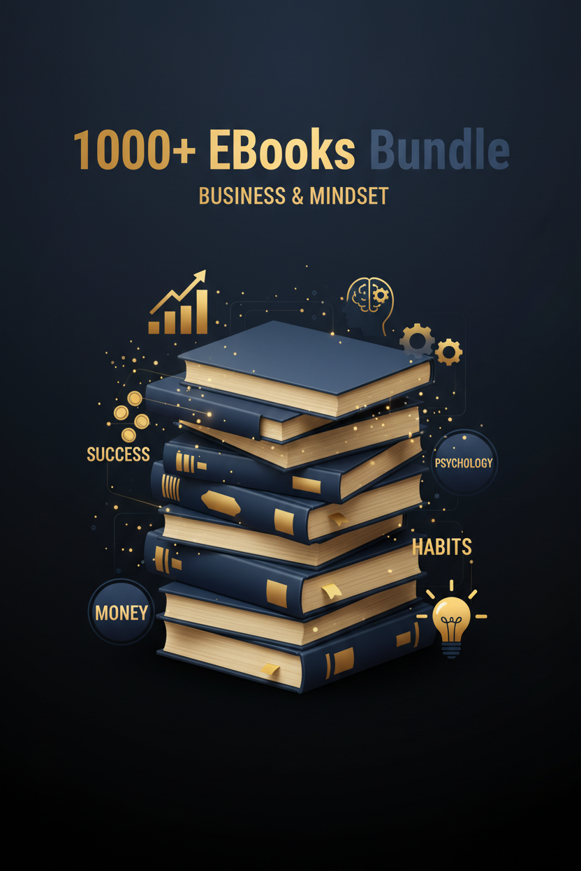 1000+ Business & Mindset eBooks Bundle | Success Money Habits Psychology Books PDF
