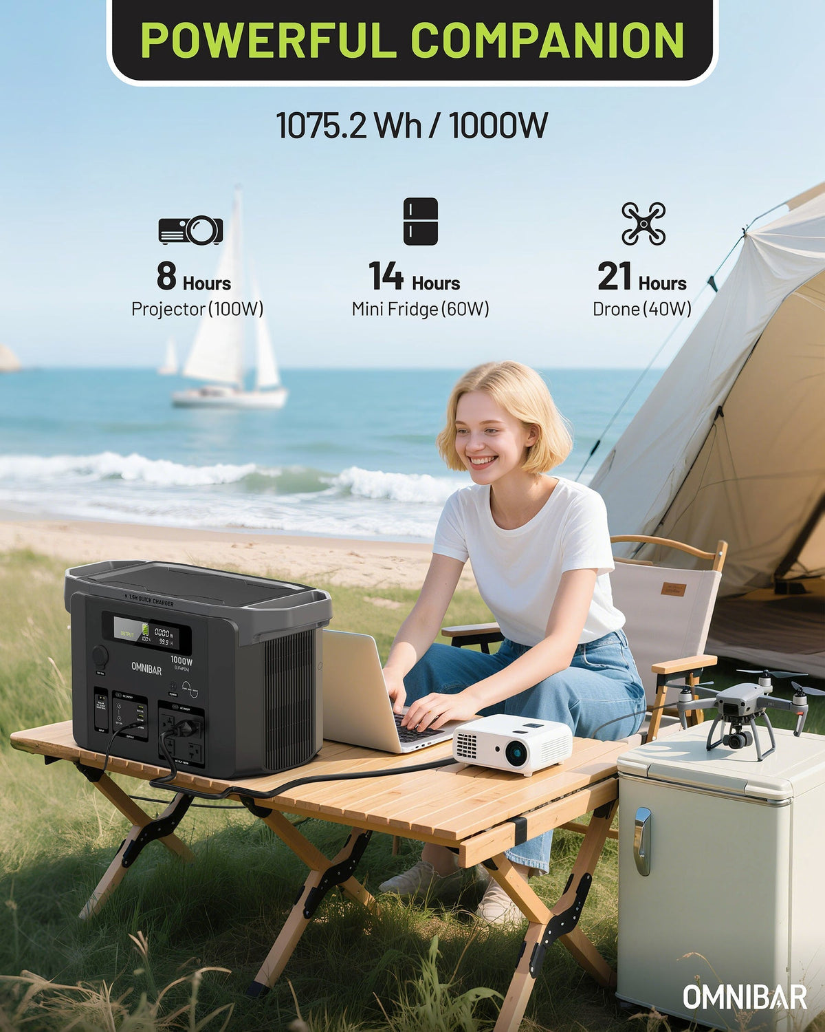OMNIBAR 1000W Power Station EVO