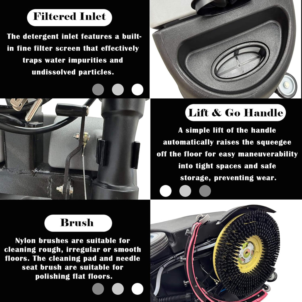 17-Inch 110V Heavy-Duty Commercial Walk-Behind Dual Tank Floor Scrubber