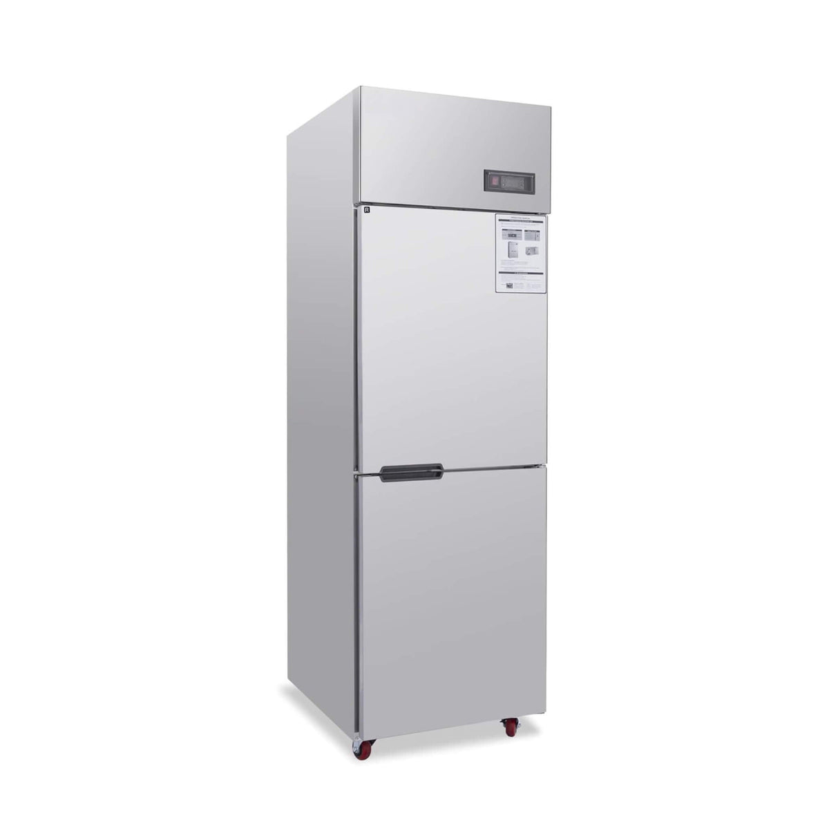 24-Inch Commercial 15 Cu.Ft Stainless Steel Reach-In Refrigerator with Two Split Doors