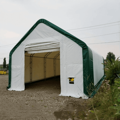 W 20FT x L 33FT x H 16FT Double Truss Storage Shelter