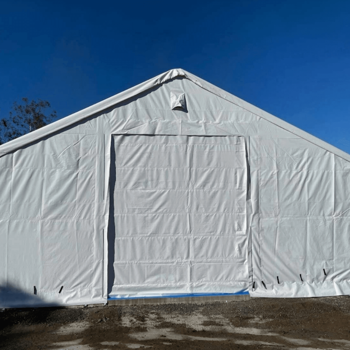 W 70FT x L 120FT x H 28FT Double Truss Storage Shelter
