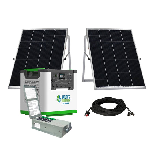 Nature's Generator Lithium 3600 Solar Generator and Transfer Switch