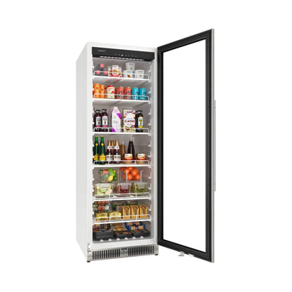 Edgestar 13.7 Cubic Feet Commercial Beverage Merchandiser With Temperature Alarm Reversible Door 24"
