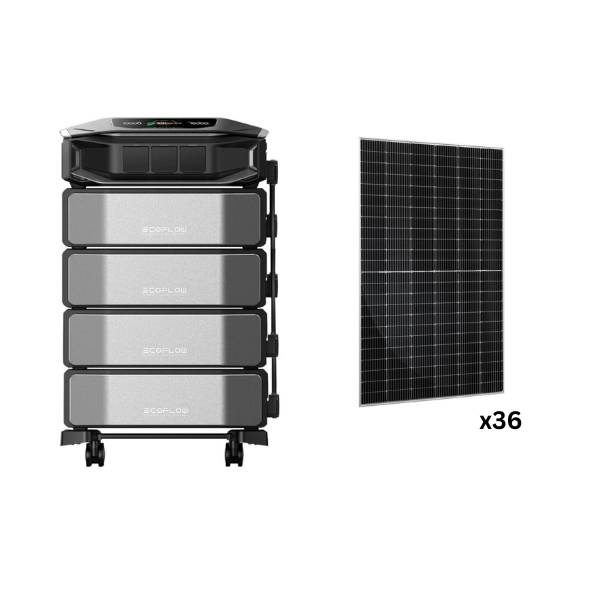36 Rich Solar MEGA 590 BIFACIAL Solar Panel + EcoFlow DELTA Pro Ultra X Power Station (1 inverter + 4 batteries) Bundle