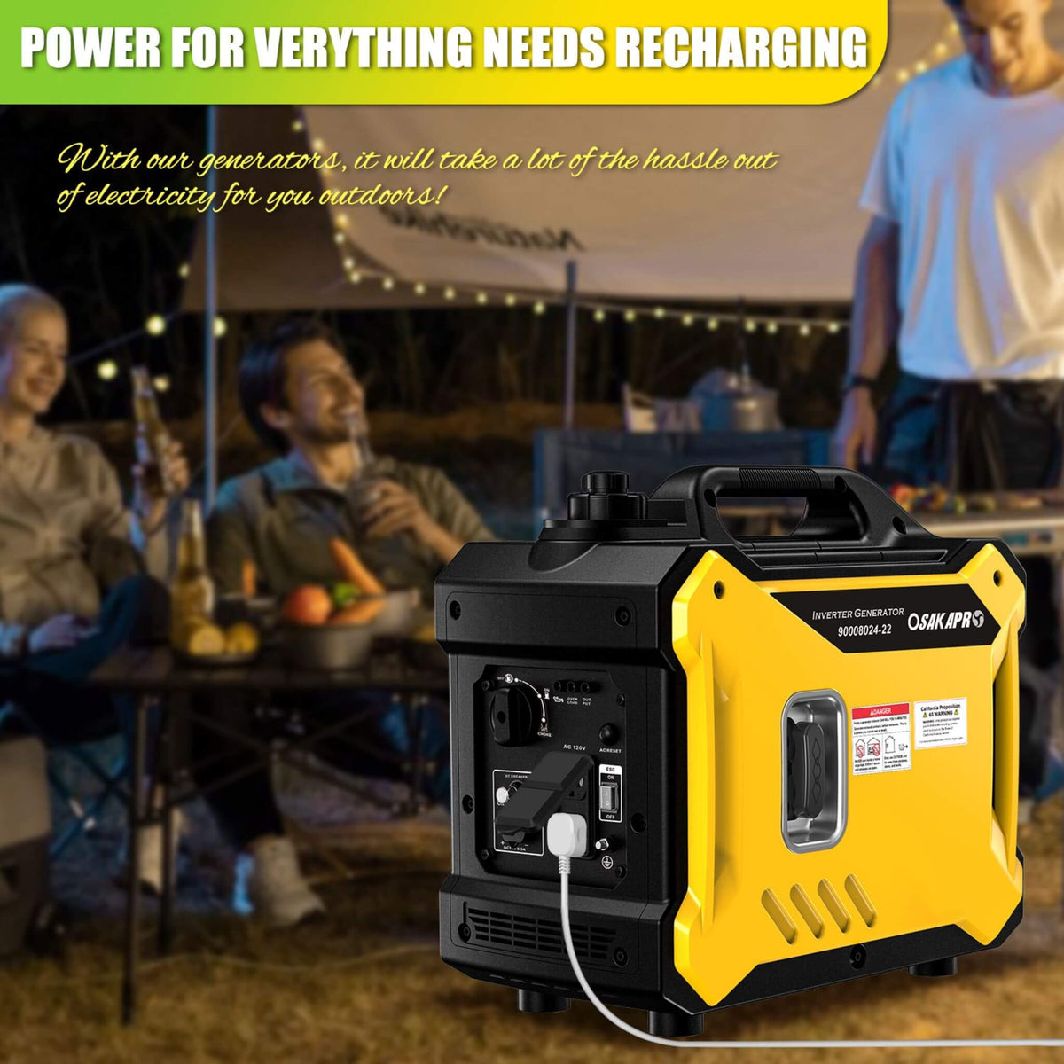 Heavy-Duty 79CC Ultra Quiet 2000W Inverter Portable Gas Generator