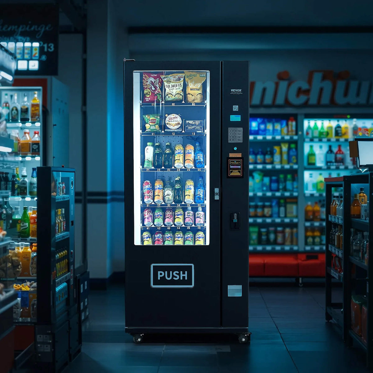 Premium 36-Slot Combo Vending Machine With ICT Bill And Coin Acceptor