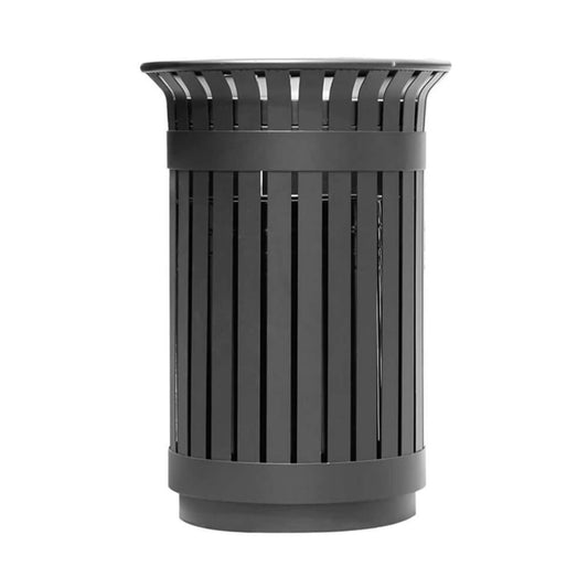 Premium Heavy-Duty Extra Large Outdoor Commercial Metal Slat Garbage Trash Can