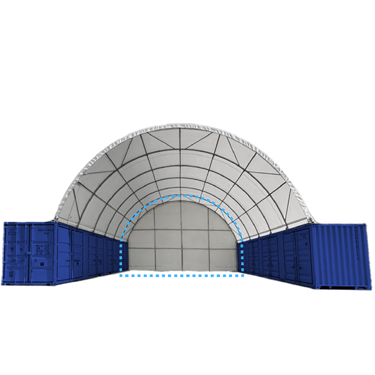 Rear Cover for Gold Mountain Shipping Container Canopy Shelter 40FT x 40FT x 11FT