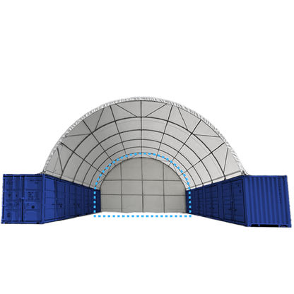 Rear Cover for Gold Mountain Shipping Container Canopy Shelter 40FT x 40FT x 11FT