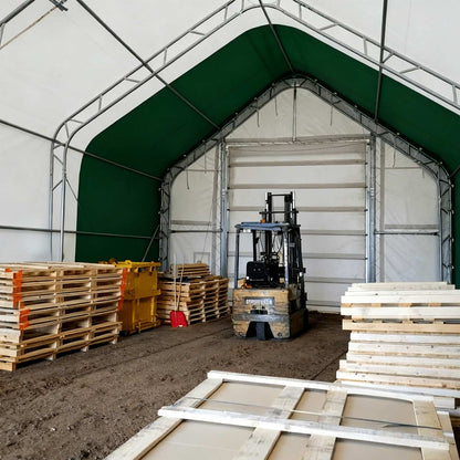 W 20FT x L 33FT x H 16FT Double Truss Storage Shelter
